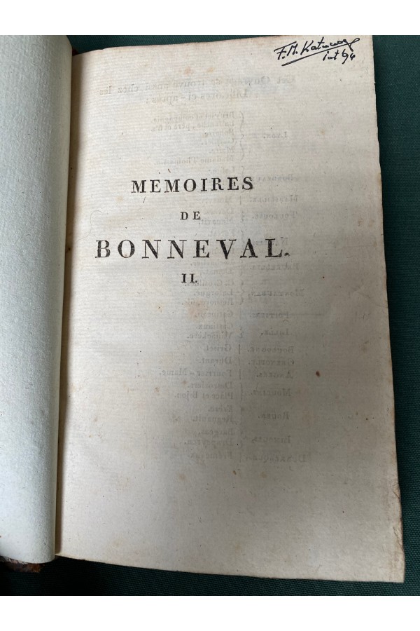 Bonneval Mémoires De Bonneval